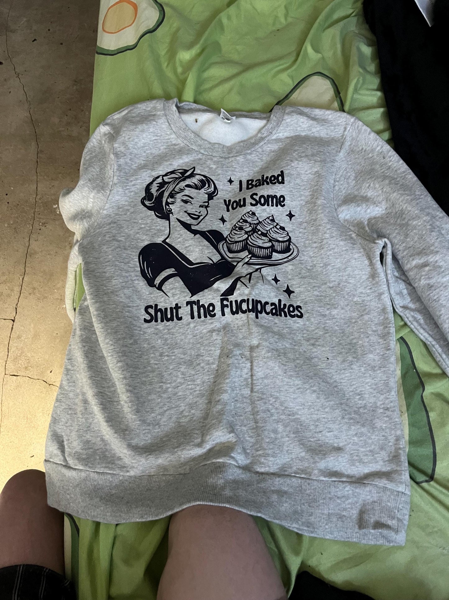 Funny Grey Jumpers | “Glorious Disaster” “Shut the Fucupcakes” Crewnecks | Unisex Humour Sweaters | Sassy & Sarcastic Gifts