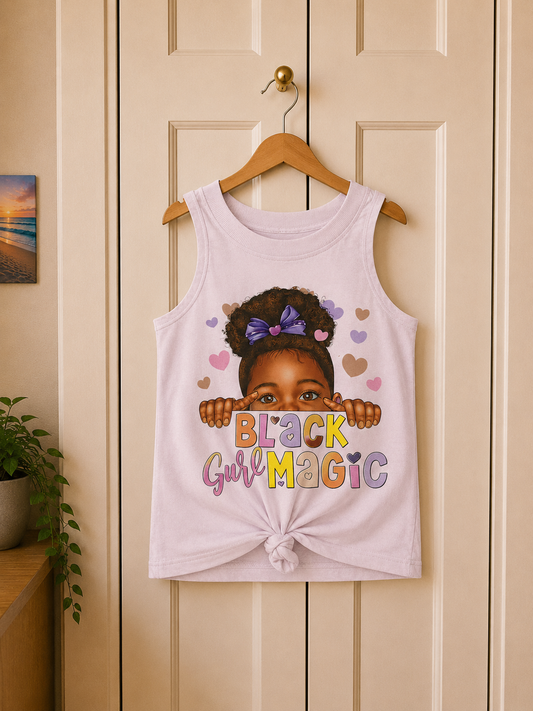 toddlers black magic tank tops