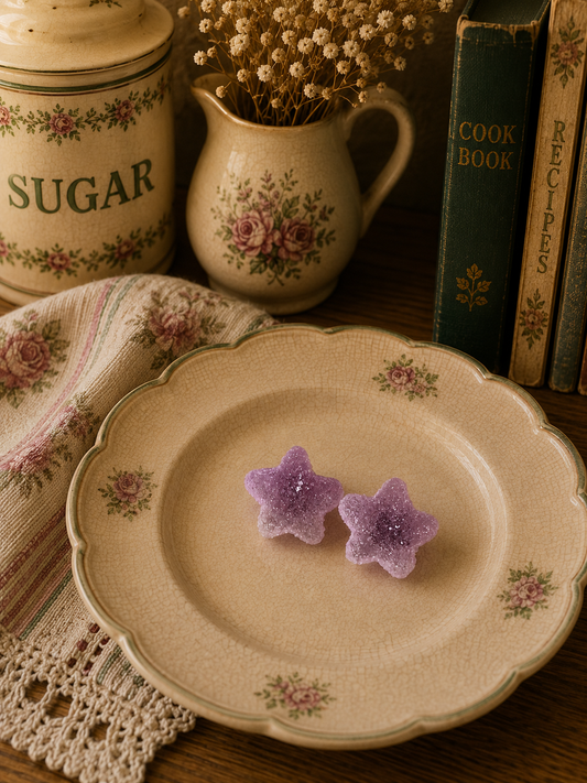 Frosted glass look star studs