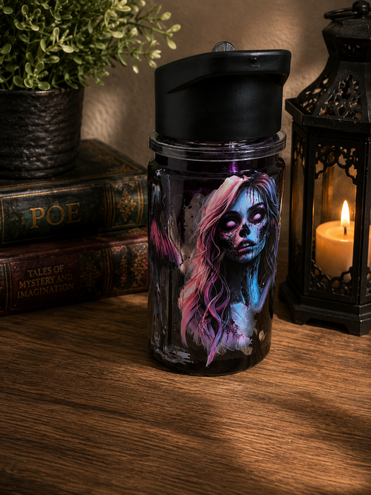 Zombie girl lava drip kids 10 Oz water bottle