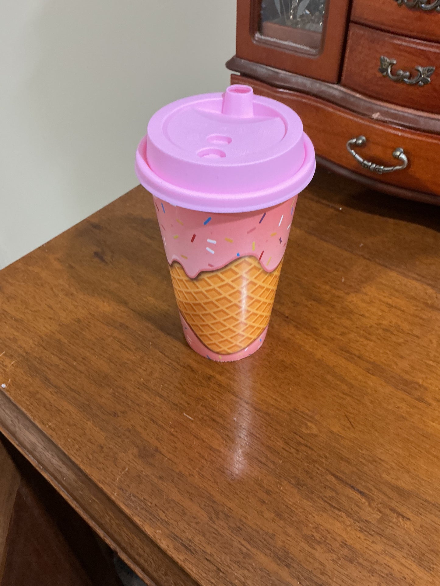 Ice Cream Sprinkles & Donut Print Tumbler