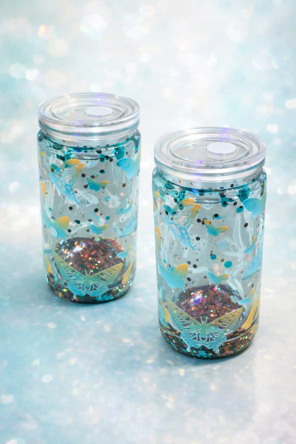 Lava Drip Glitter Acrylic Snow Globe – Ready to Ship