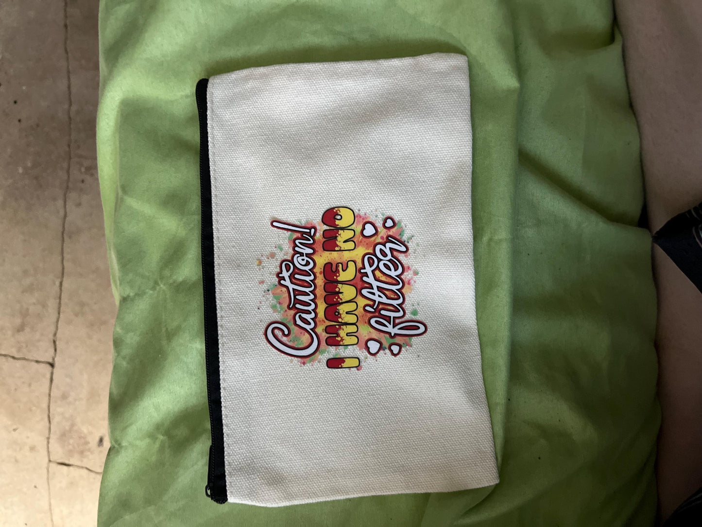 Canvas Zipper Pouch: Makeup Bag, Pencil Case, Small Travel Bag