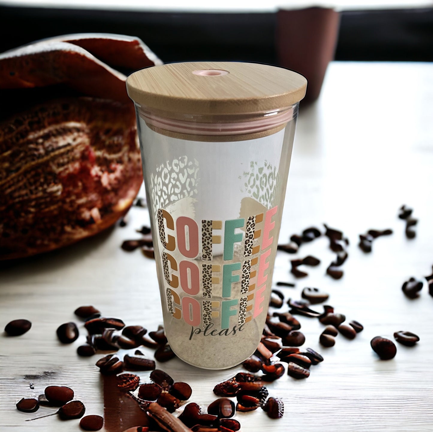 17 Oz  Tumbler With Cheater Print Coffee design