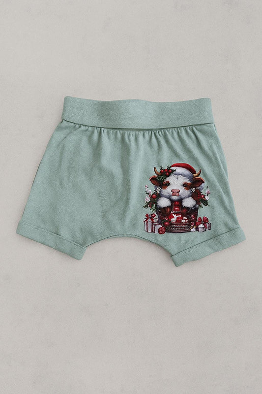 Highland Cow or Dino Truck Baby Shorts: Soft Cotton Unisex Summerwear