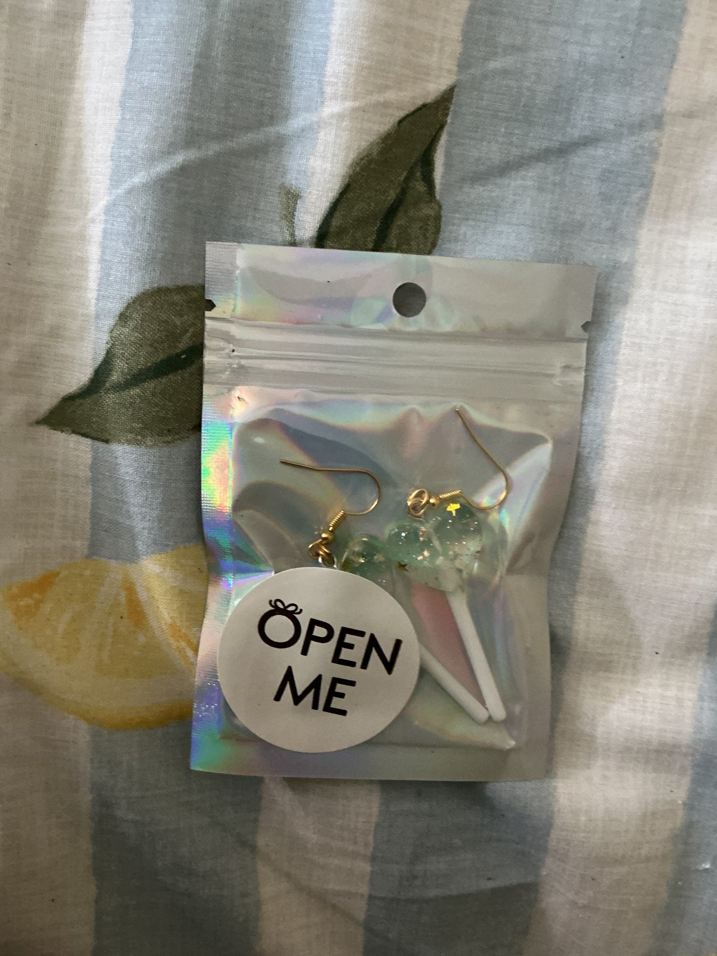 Heart Lollipop Earrings – Glitter Charm