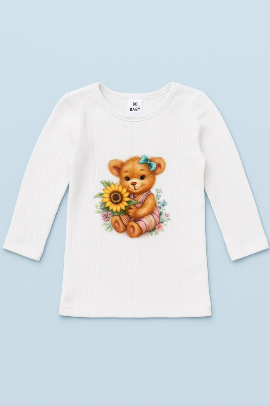Sunflower Highland Cow Baby Long Sleeve: Country Newborn Outfit