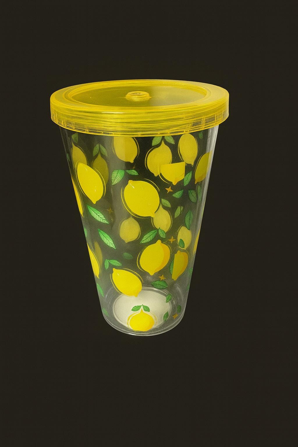 Lemon Tumbler with Lid – Summer Fruit Reusable Cup, Fresh & Fun Drinkware