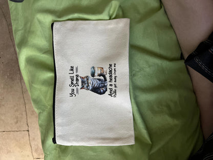 Canvas Zipper Pouch: Makeup Bag, Pencil Case, Small Travel Bag