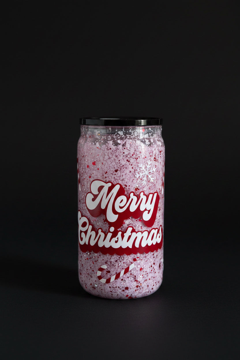 Christmas snow globe tumbler