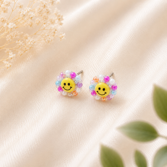 Smiley Flower Studs