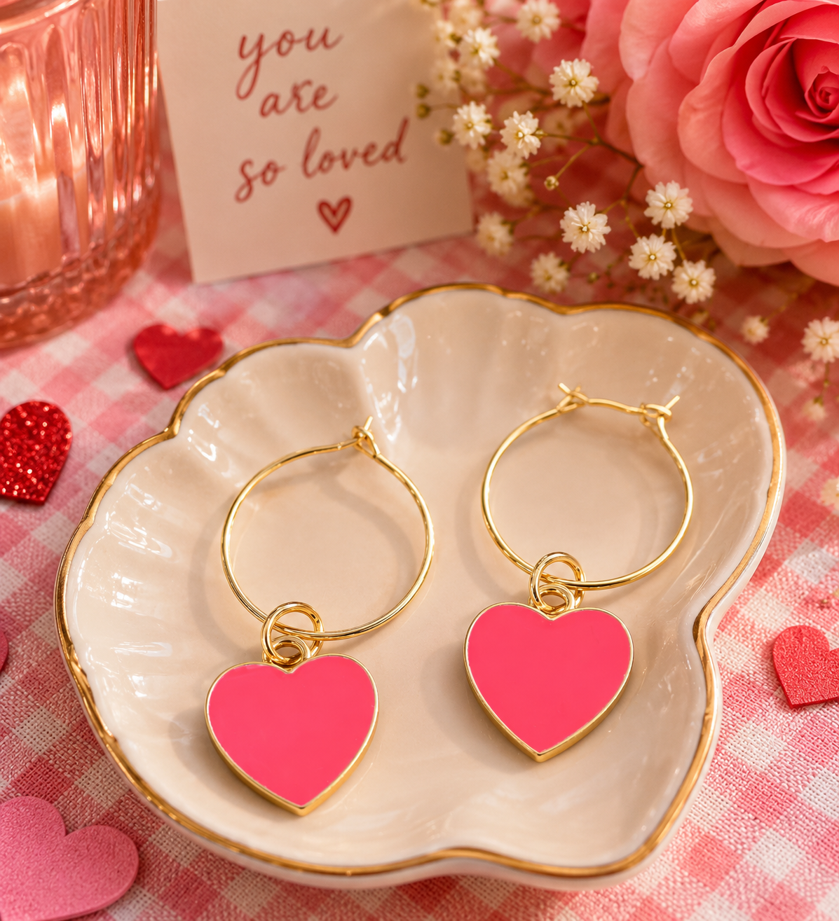 Valentine’s Day earrings