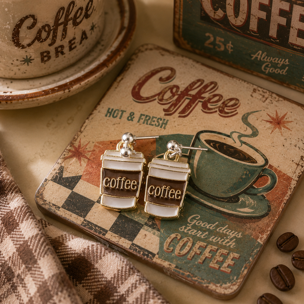 Coffee Studs