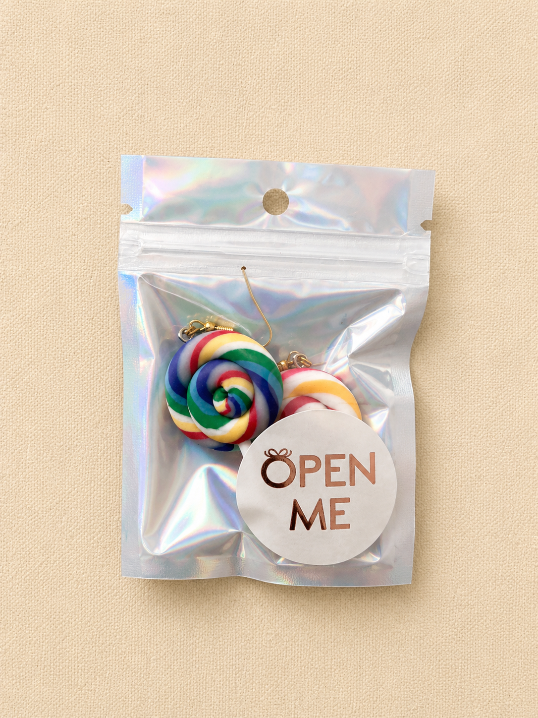 🍭 Swirl Lollipop Earrings – Sweet Candy Dangle