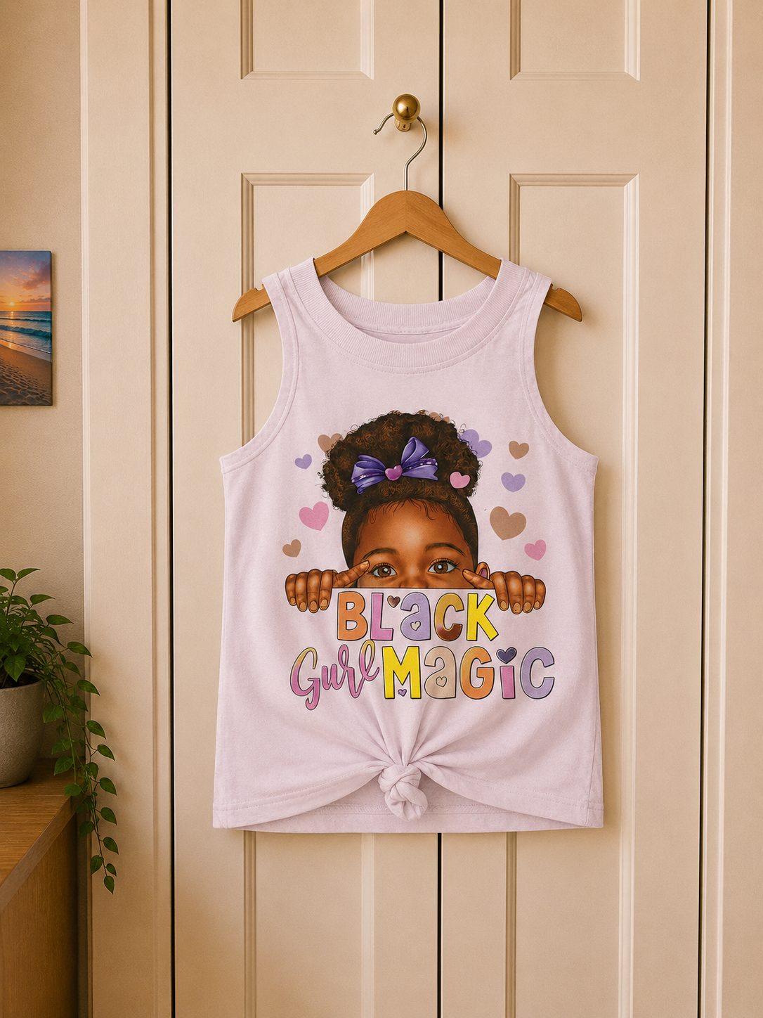 toddlers black magic tank tops