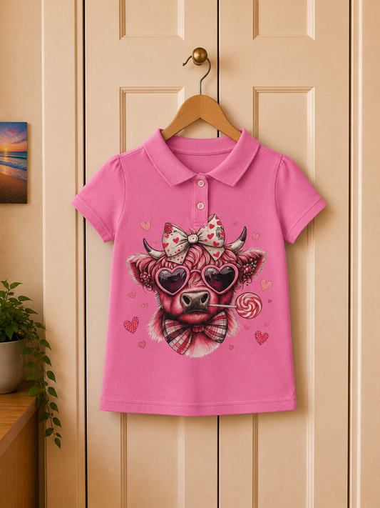 toddler highland cow turtle neck shirts
