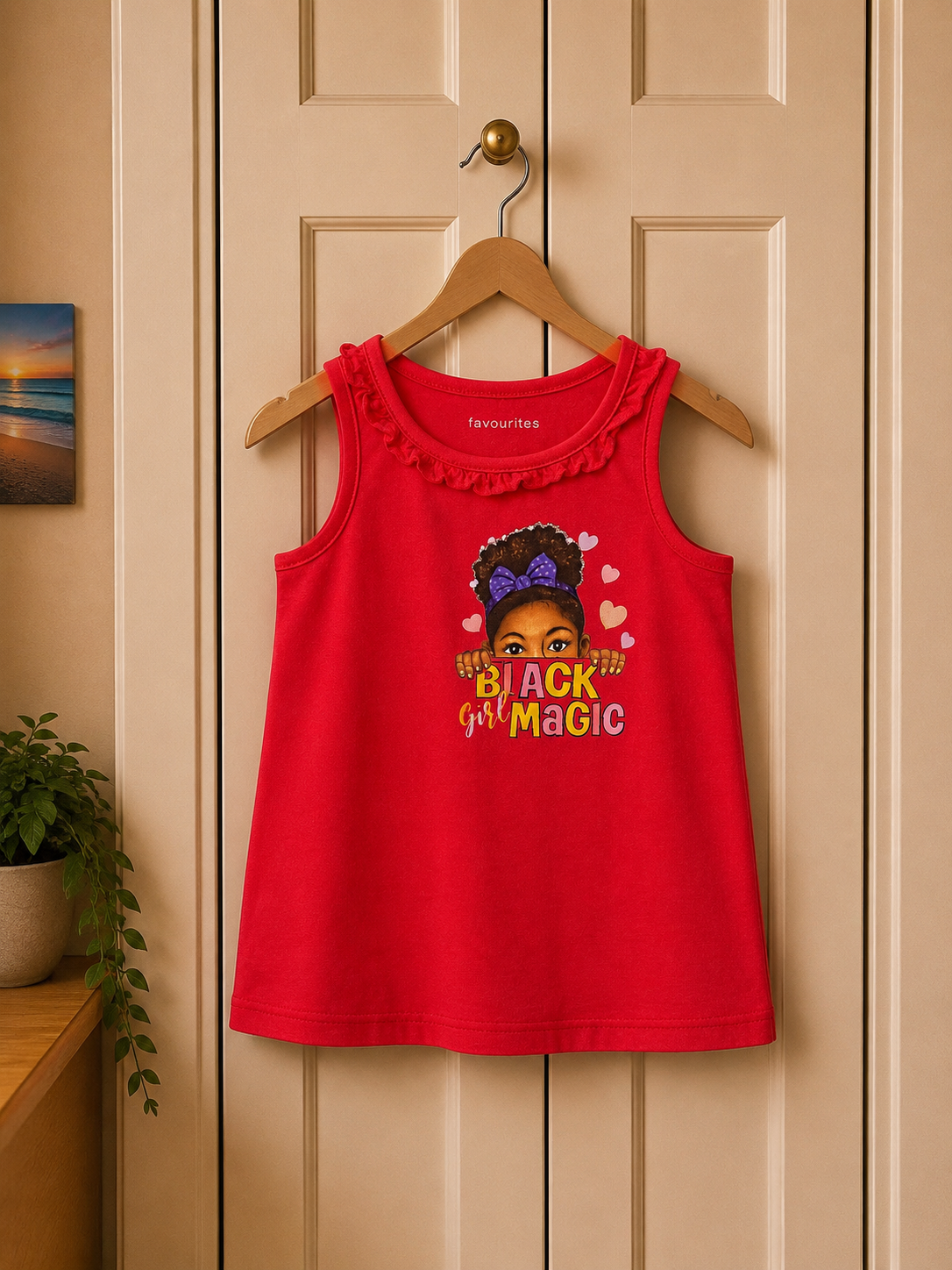 toddlers black magic tank tops