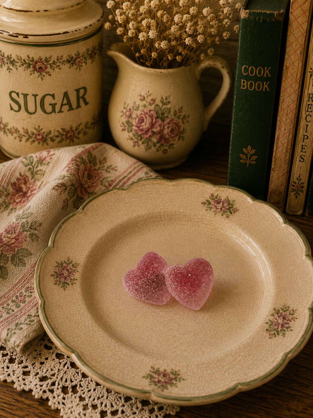 Frosted glass look heart studs