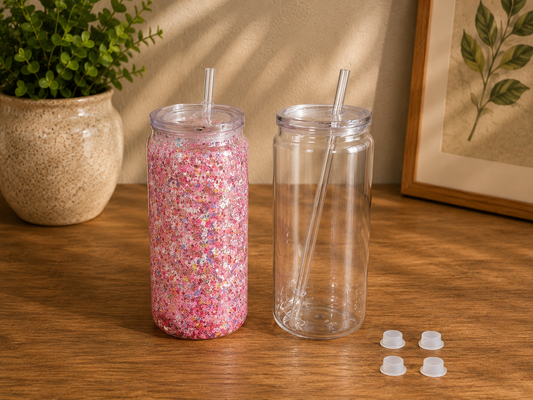20 Oz acrylic snow globe tumblers