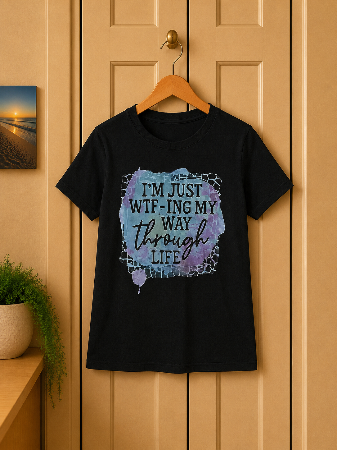 Sarcastic Quote T-Shirt: "WTF-ing My Way Through Life" Unisex Tee