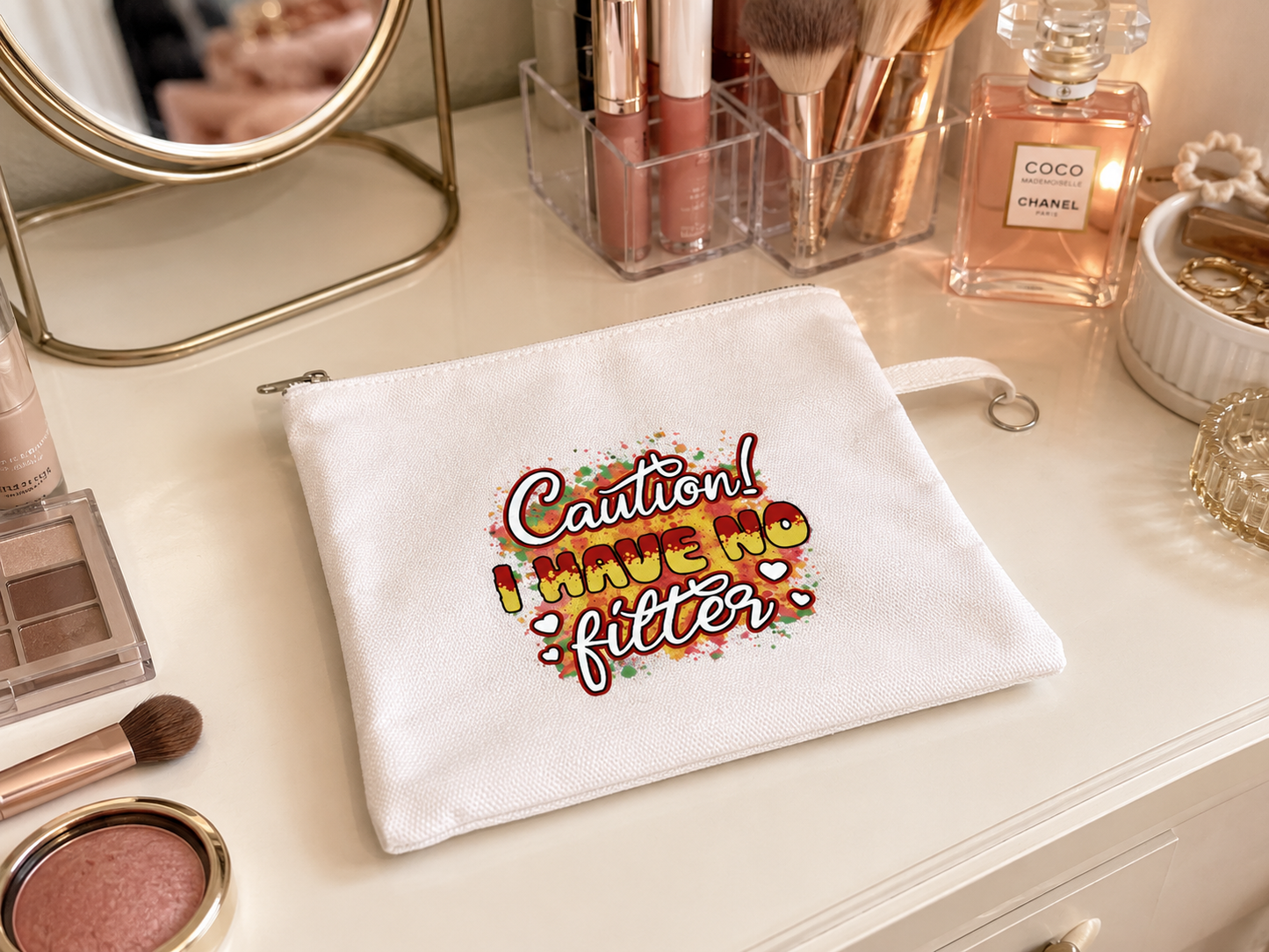 Canvas Zipper Pouch: Small Makeup Bag, Pencil Case