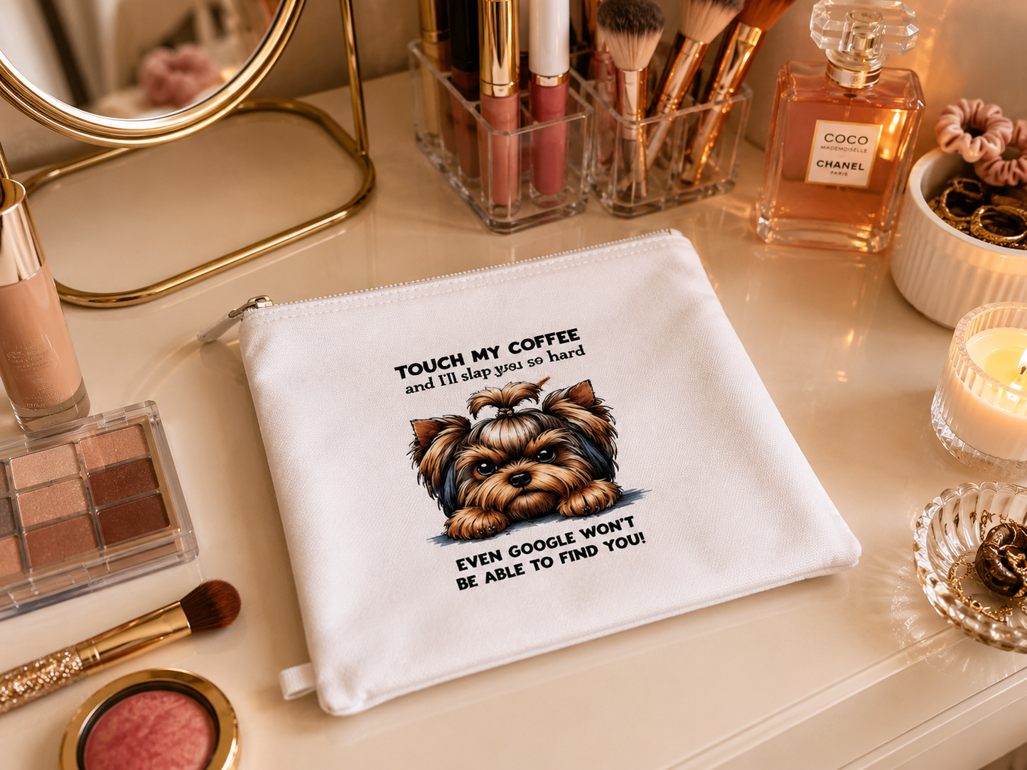 Canvas Zipper Pouch: Small Makeup Bag, Pencil Case