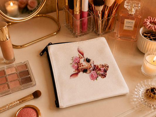 Canvas Zipper Pouch: Makeup Bag, Pencil Case, Small Travel Bag