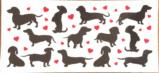 black-daschund-red-hearts