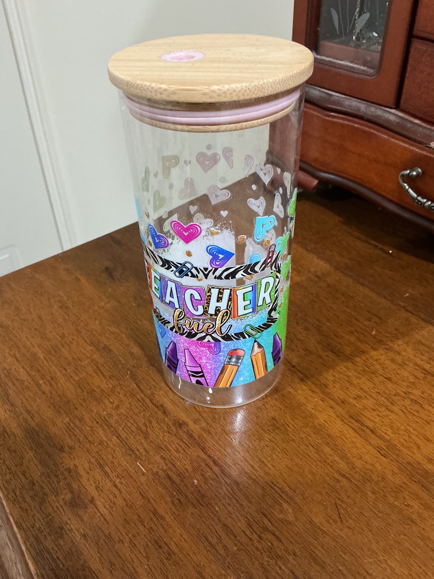 Glass Teacher Tumbler