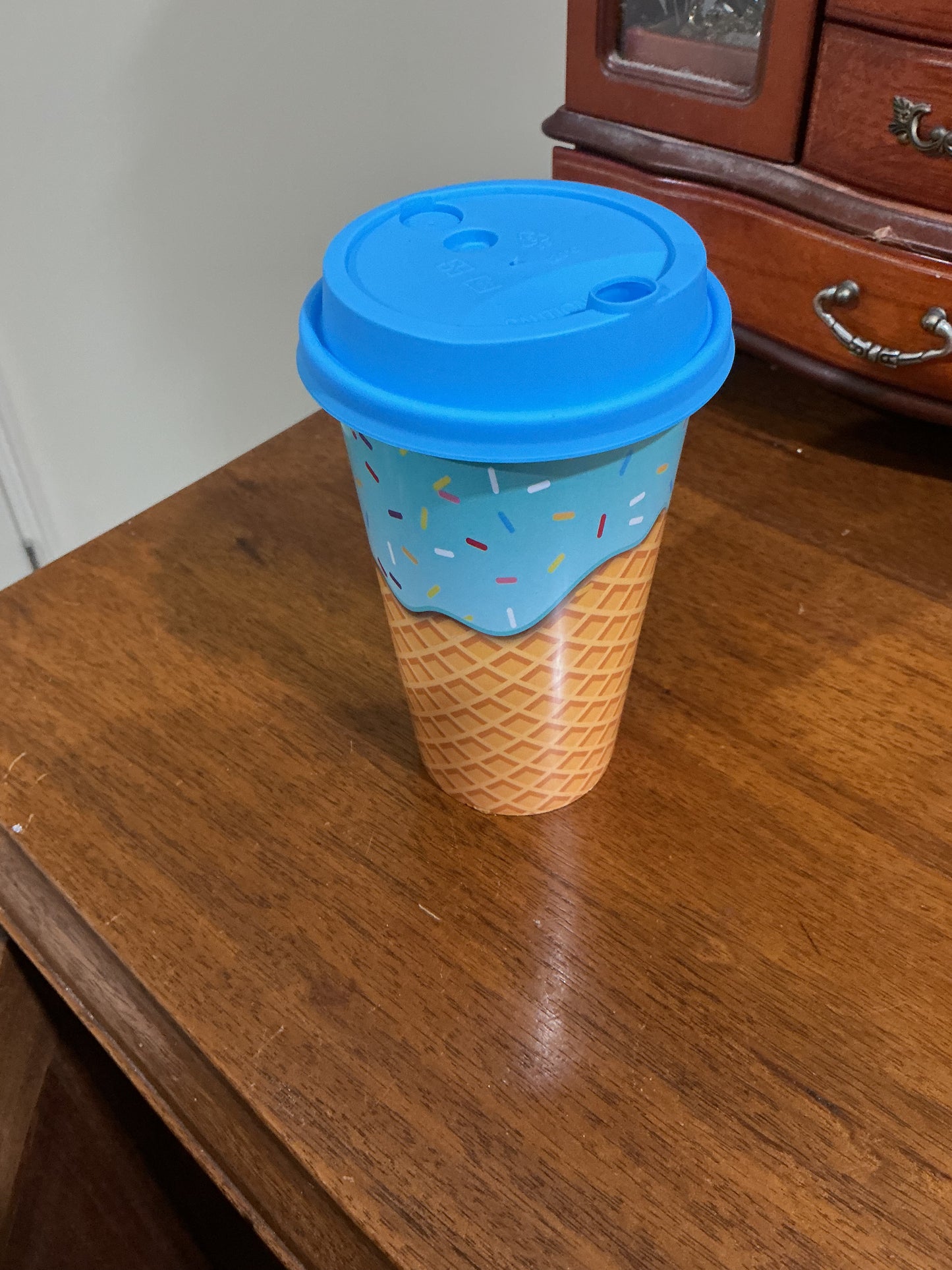 Ice Cream Sprinkles & Donut Print Tumbler