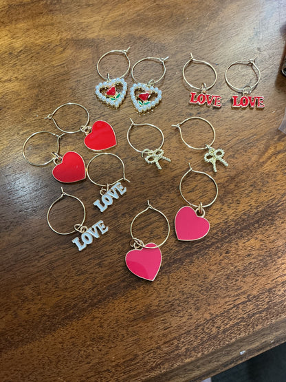 Valentine’s Day earrings