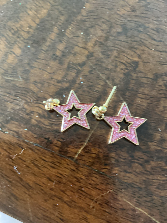 Pink Star Studs