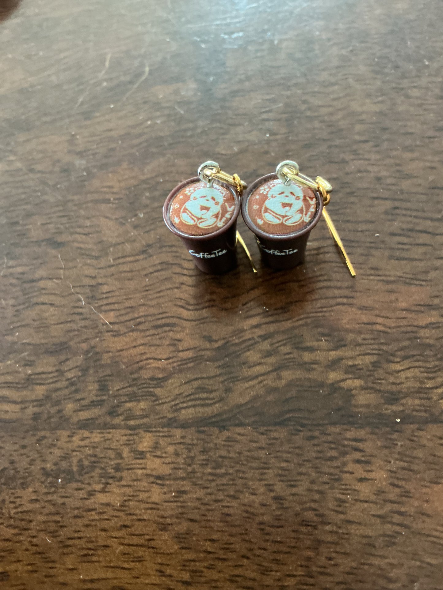 Coffee earrings