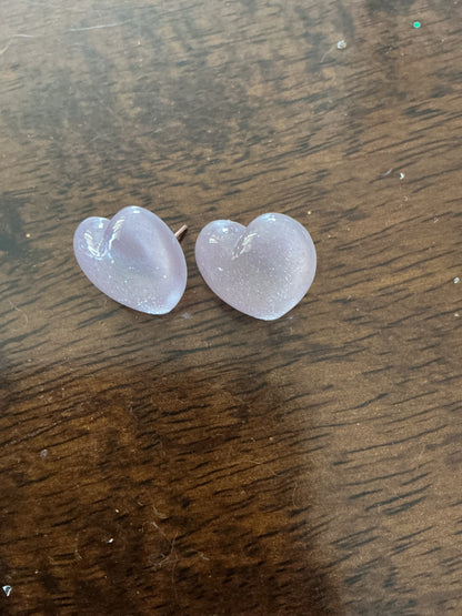 Blue Heart Studs