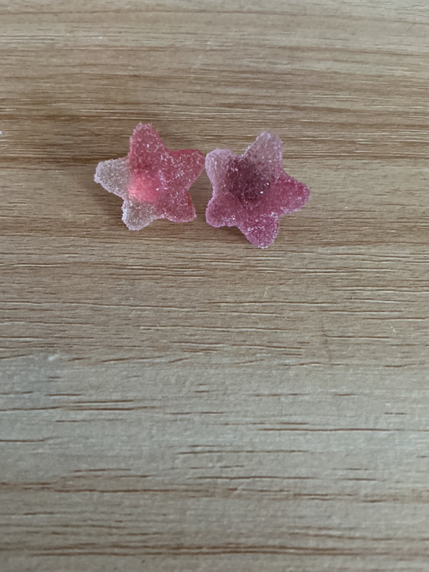 Frosted glass look star studs