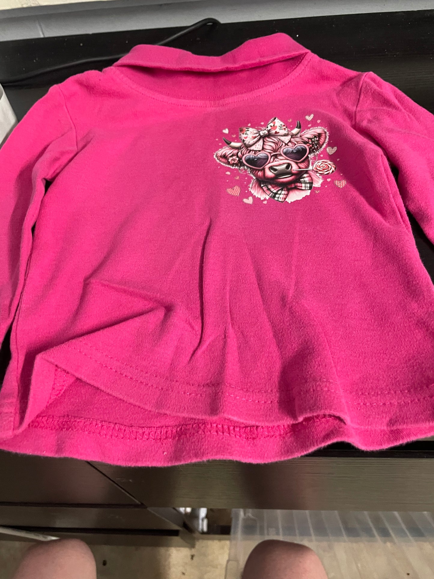 toddler highland cow turtle neck shirts