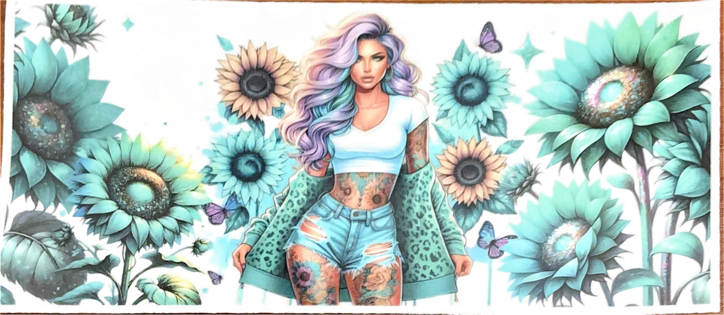 teal-sunflower-tattoo-girl