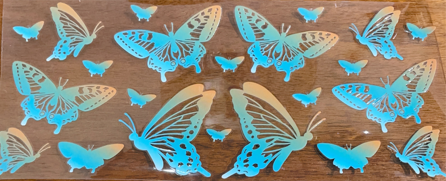 blue-orange-ombre-butterflies