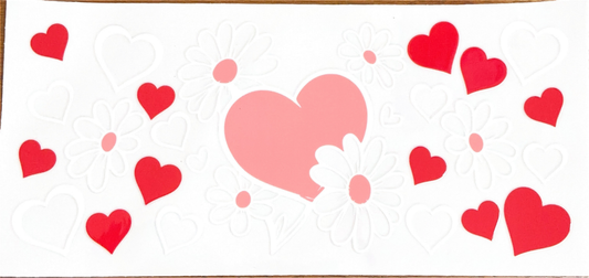 red-pink-heart-white-daisy