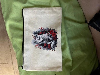 Canvas Zipper Pouch: Makeup Bag, Pencil Case, Small Travel Bag