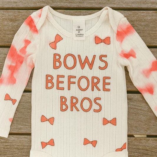 Kids "Bows Before Bros" Long Sleeve Shirt - Adorable and Empowering Toddler Tee