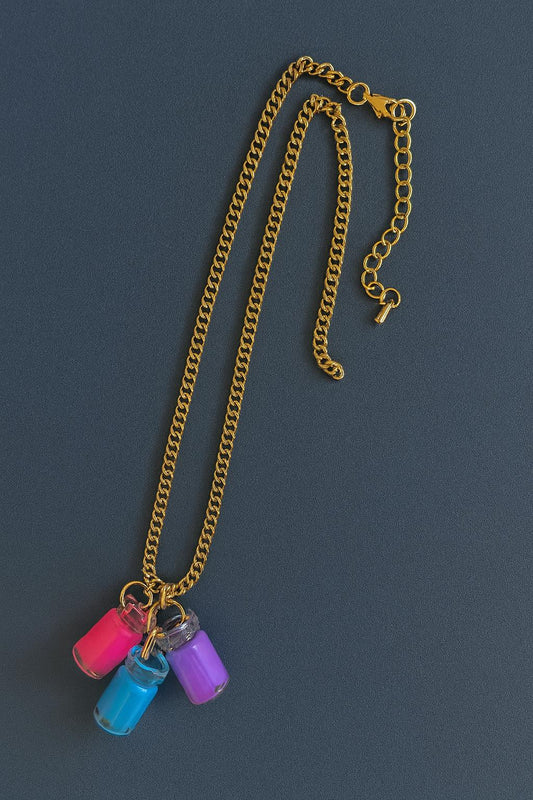 Mini Boba Tea Necklace: Bubble Tea Bottle Pendant Jewelry