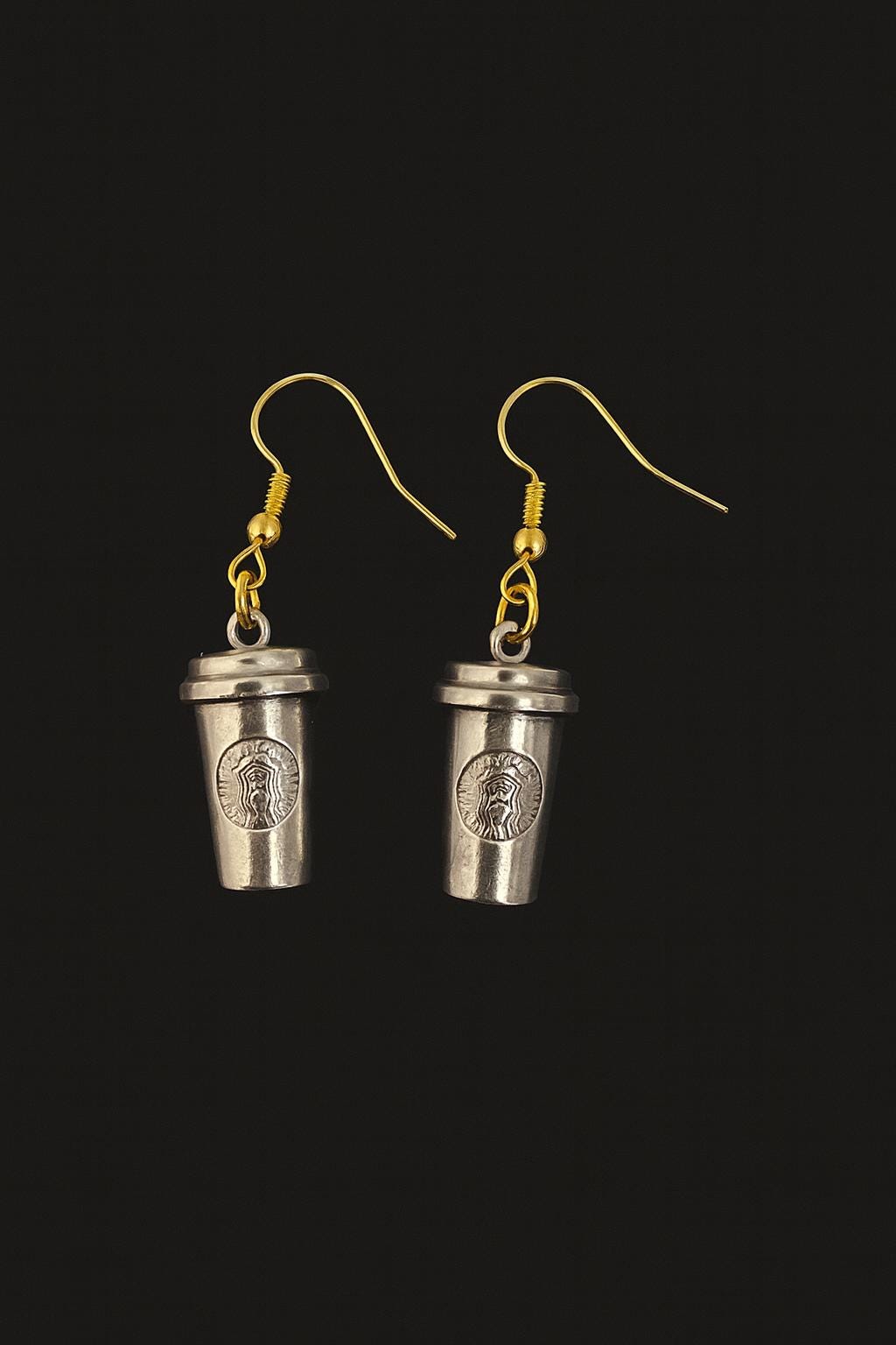Coffee Cup Earrings – Quirky Barista Gift, Coffee Lover Dangle Jewelry
