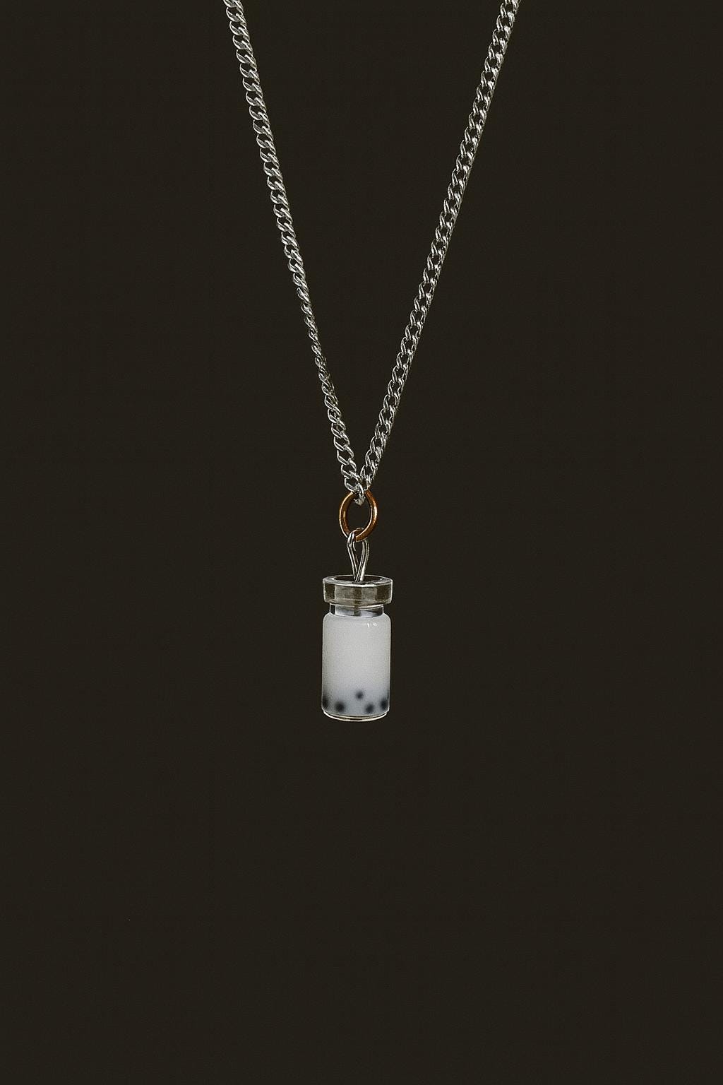 Mini Boba Tea Necklace: Bubble Tea Bottle Pendant Jewelry