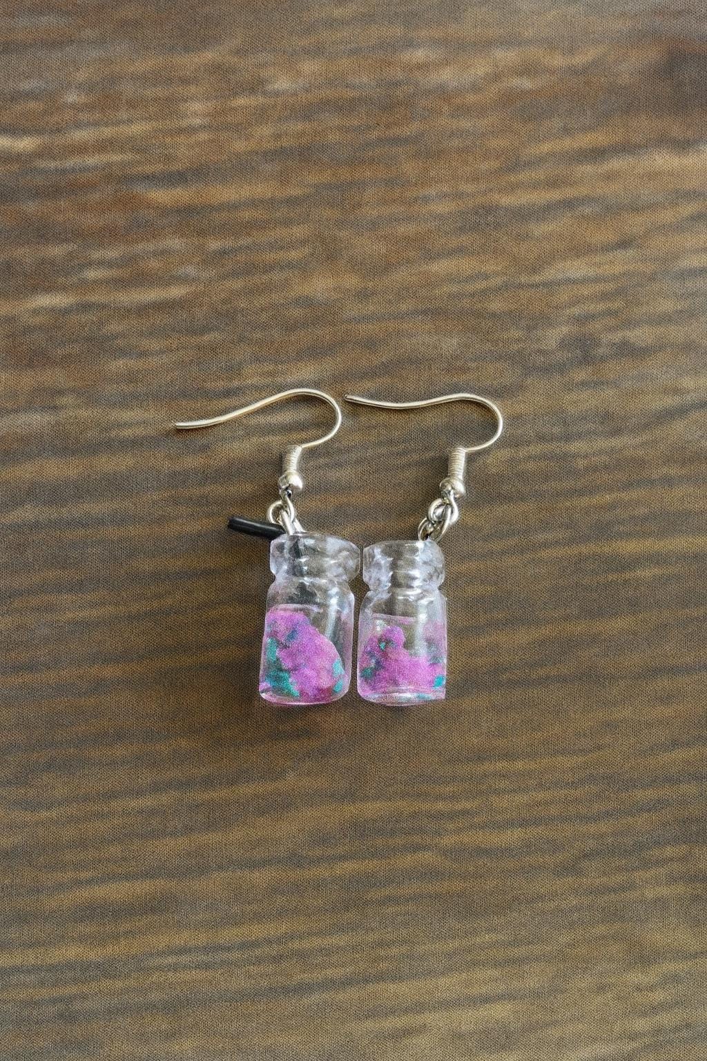Mini Jar Drink Earrings – Lemonade, Watermelon, and More!