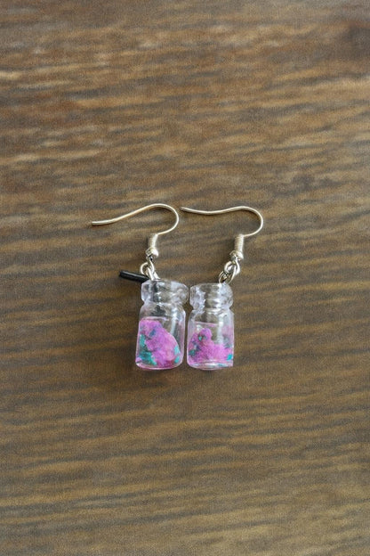 Mini Jar Drink Earrings – Lemonade, Watermelon, and More!